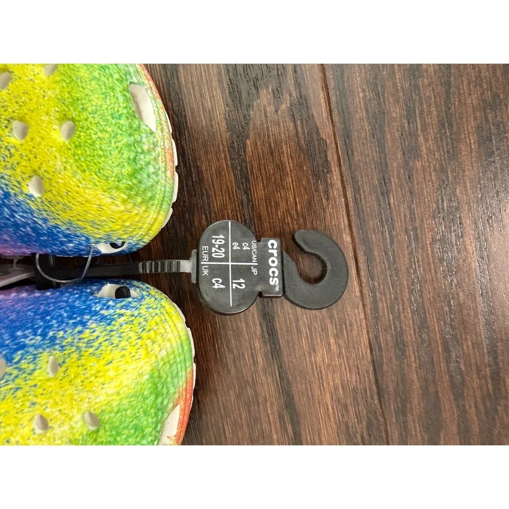 Crocs Toddler Classic Spray Dye Clog Rainbow Multi Color 208094-94S Size C4